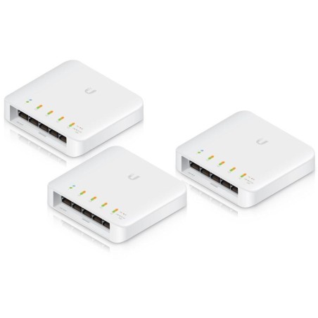 Ubiquiti UniFi Switch Flex - 5x GbE, 1x PoE++ In, 4x PoE Out, venkovní - sada 3ks