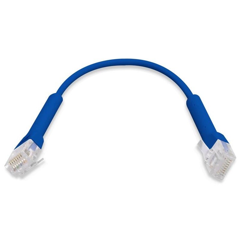 Ubiquiti UniFi Ethernet Patch Kabel - délka 0,1m, Cat6, modrý