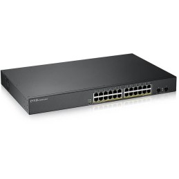 ZyXEL GS1900-24HP v2, 24-port GbE L2 PoE Smart Switch, rackmount, 170 Watt