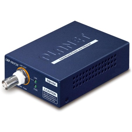 Planet LRP-101CH, COAX PoE extender, master, 10/100Base-TX, PoE 802.3at-30W, EFT+ESD, dosah 1km, -20 až 70°C