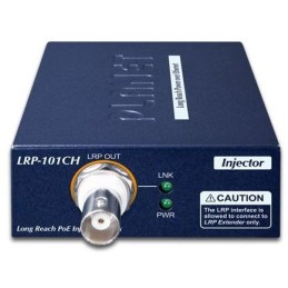 Planet LRP-101CH, COAX PoE extender, master, 10/100Base-TX, PoE 802.3at-30W, EFT+ESD, dosah 1km, -20 až 70°C