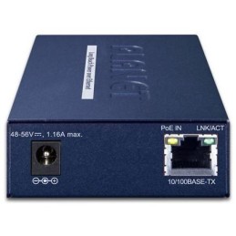 Planet LRP-101CH, COAX PoE extender, master, 10/100Base-TX, PoE 802.3at-30W, EFT+ESD, dosah 1km, -20 až 70°C