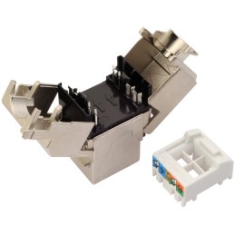 Solarix Keystone - multipack 24ks - 10G CAT6A STP RJ45 černý samořezný SXKJ-10G-STP-BK-SA