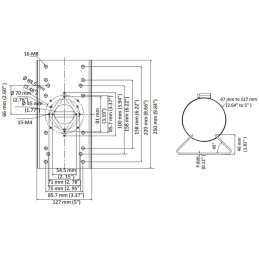 HiLook Powered by HIKVISION/ HIA-B301/ Vertical pole mount