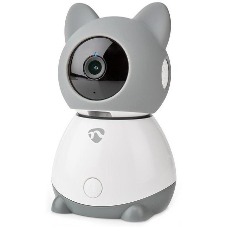 NEDIS IP kamera/ Wi-Fi/ vnitřní/ 1080p/ Micro SD/ Cloud/ snímač pohybu/ náklon/ noční vidění/ Android/ iOS/ šedo-bílá