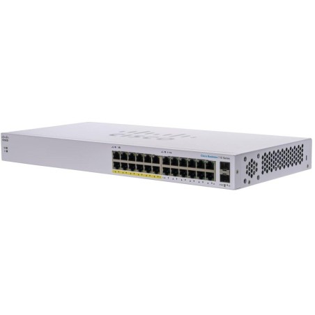 Cisco CBS110-24PP-EU 24-port GE Unmanaged Switch, 12x PoE, 2x 1G SFP Shared