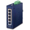 Planet IGS-504PT v3 Priemyselný PoE switch, 5x 1Gb, 4x PoE 802.3at 120W, -40 až +75 ° C, dual 48-54VDC, IP30, fanless
