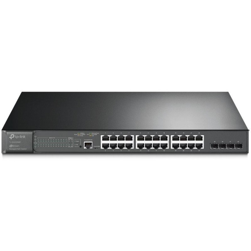 TP-Link TL-SG3428MP - JetStream 24-PoE+ port Gigabit 384W L2+ Managed Switch/ 4x Gigabit SFP Sloty