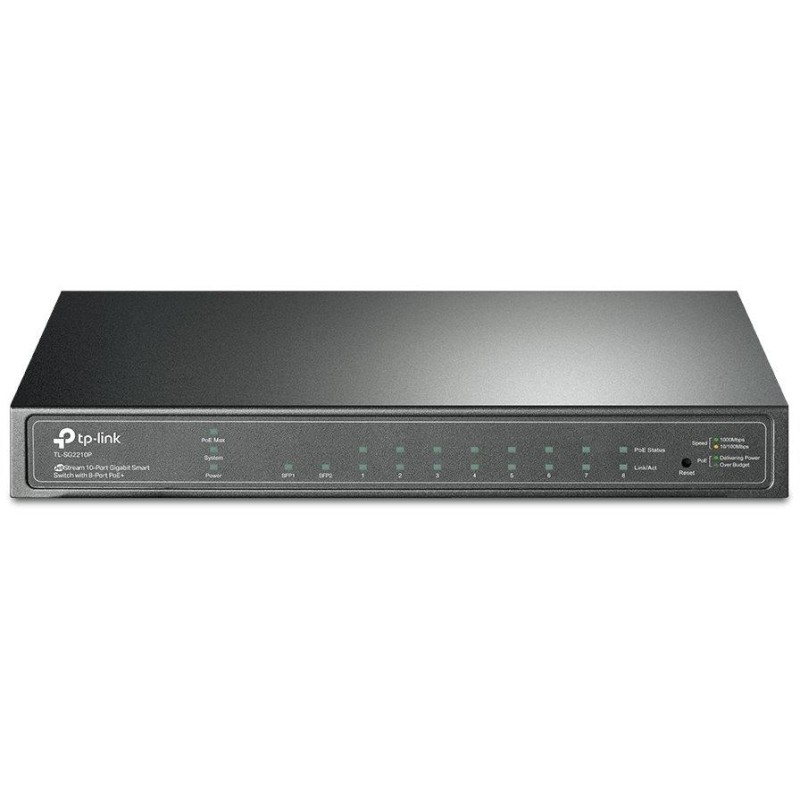 TP-Link TL-SG2210P JetStream™ 10portový gigabitový inteligentní switch JetStream s 8 porty PoE+