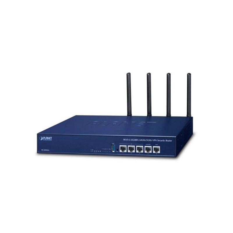 Planet VR-300W6A Enterprise router/firewall VPN/VLAN/QoS/HA/AP kontroler, 2xWAN(SD-WAN), 3xLAN, WiFi 802.11ax
