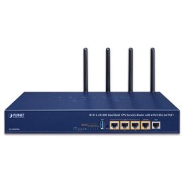 Planet VR-300PW6A Enterprise router/firewall VPN/VLAN/QoS/HA/AP kontroler, 2xWAN(SD-WAN), 3xLAN, 4xPOE120W, WiFi802.11ax