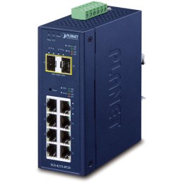 Planet IGS-4215-8T2S průmyslový L2 switch, 8x1Gb, 2x1Gb SFP, dual 9-48VDC, -40~75°C, IP30