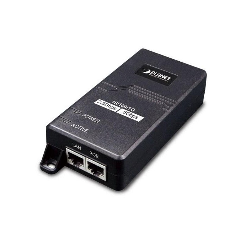 Planet POE-165 PoE injektor IEEE802.3at, 30W, 1G/2,5G/5G, na zeď