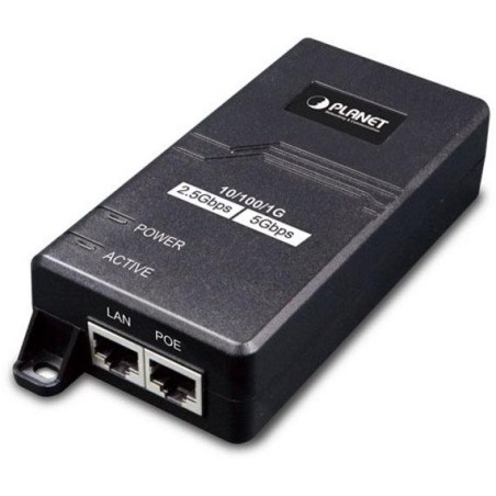 Planet POE-165 PoE injektor IEEE802.3at, 30W, 1G/2,5G/5G, na zeď