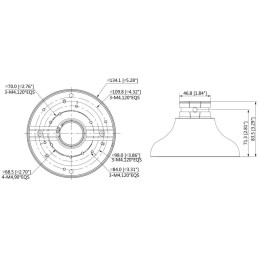 Dahua PFA109 Adaptér pro uchycení dome kamer, hliník, bílá barva