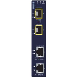 Planet IGT-2205AT, konvertor 2x1Gb, 2xSFP 100/1G/2.5G, -40až+75C, ESD, Backup Link, IP30, 24VAC/12-48VDC
