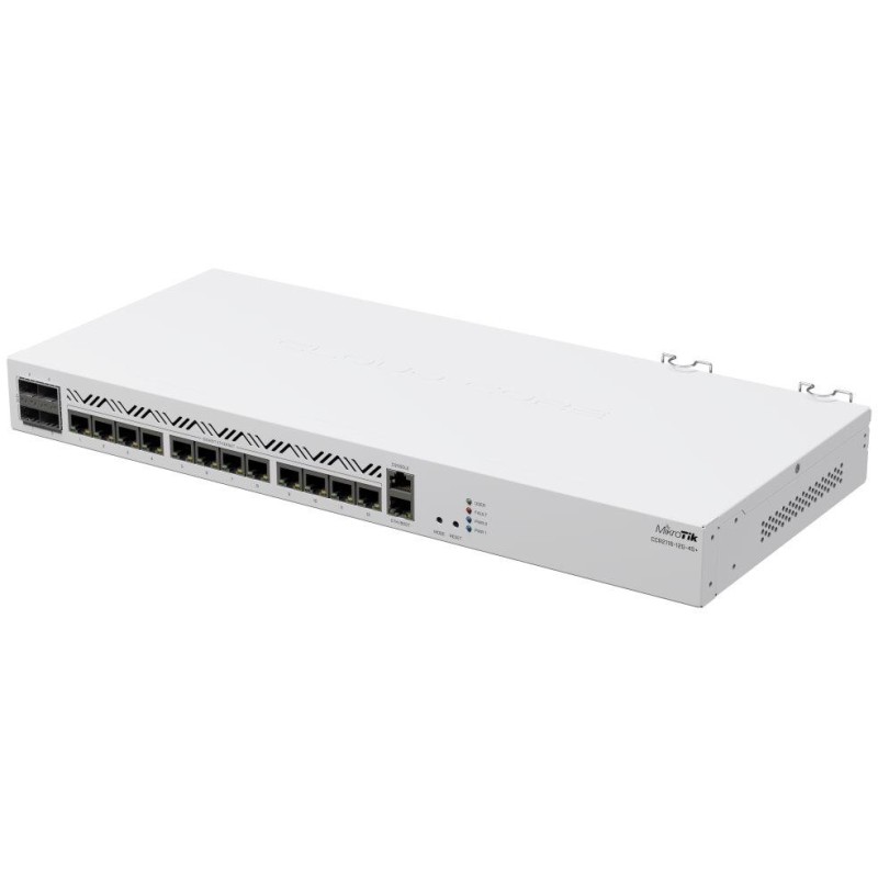 Mikrotik CloudCoreRouter CCR2116-12G-4S+, 16x 2000MHz CPU, 16 GB RAM, 13x Gbit LAN, 4x SFP+,  Dual PSU, L6