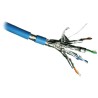 DATACOM F/FTP drôt CAT6A LSOH Eca 500m cievka, plášť modrý