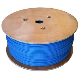 DATACOM F/FTP drát CAT6A  LSOH Eca 500m cívka, plášť modrý