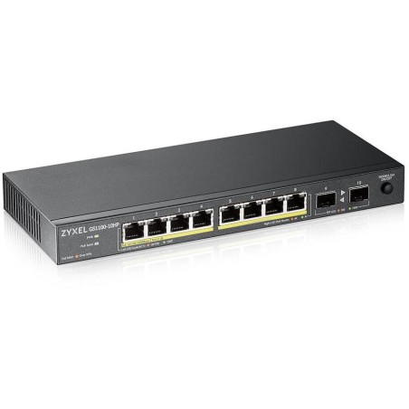 ZyXEL GS1100-10HP v2, unmanaged PoE 8x Gigabit, 2x Fiber Uplink, 130 Watt PoE