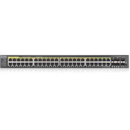ZyXEL GS2220-50HP, EU region, 48-port GbE L2 PoE Switch with GbE Uplink (1 year NCC Pro pack license bundled)