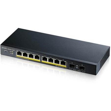 Zyxel GS1900-10HP v2 10-port Desktop Gigabit Web Smart switch: 8x Gigabit metal + 2x SFP, IPv6, 802.3az (Green), PoE