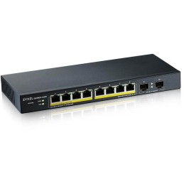 Zyxel GS1900-10HP v2 10-port Desktop Gigabit Web Smart switch: 8x Gigabit metal + 2x SFP, IPv6, 802.3az (Green), PoE