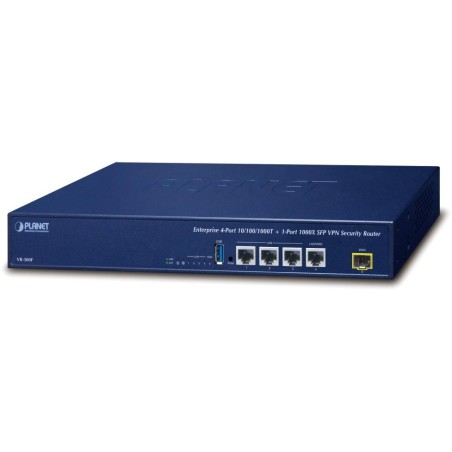 Planet VR-300F Enterprise router/firewall VPN/VLAN/QoS/HA/AP kontroler, 2xWAN(SD-WAN), 3xLAN, 1xSFP
