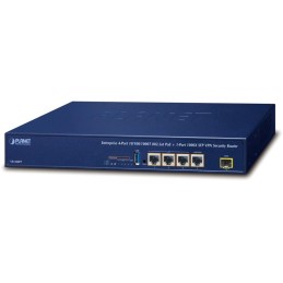 Planet VR-300FP Enterprise router/firewall VPN/VLAN/QoS/HA/AP kontroler, 2x WAN (SD-WAN), 3x LAN, 1x SFP, 4x PoE 802.3at