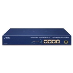 Planet VR-300FP Enterprise router/firewall VPN/VLAN/QoS/HA/AP kontroler, 2x WAN (SD-WAN), 3x LAN, 1x SFP, 4x PoE 802.3at