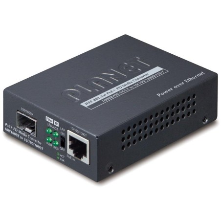 Planet GT-805A-PD konvertor 10/100/1000Base-T / miniGBIC SFP/ napájený z PoE 802.3af/at/bt