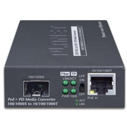 Planet GT-805A-PD konvertor 10/100/1000Base-T / miniGBIC SFP/ napájený z PoE 802.3af/at/bt