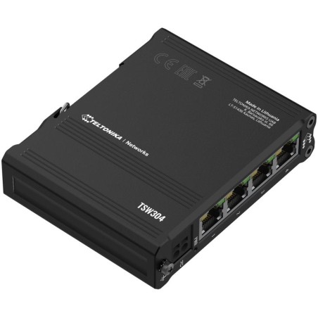 Teltonika průmyslový nemanažovaný switch na DIN lištu TSW304 4port 10/100/1000M
