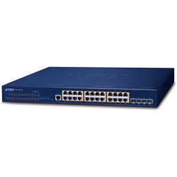 Planet SGS-6310-24P4X L3 switch, 24x1Gb, 4x10Gb SFP+, 24x PoE 802.3at 370W, HW/IP stack, VSF/Cluster