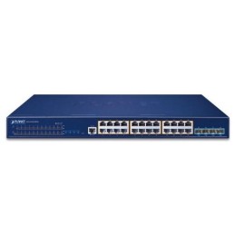 Planet SGS-6310-24P4X L3 switch, 24x1Gb, 4x10Gb SFP+, 24x PoE 802.3at 370W, HW/IP stack, VSF/Cluster