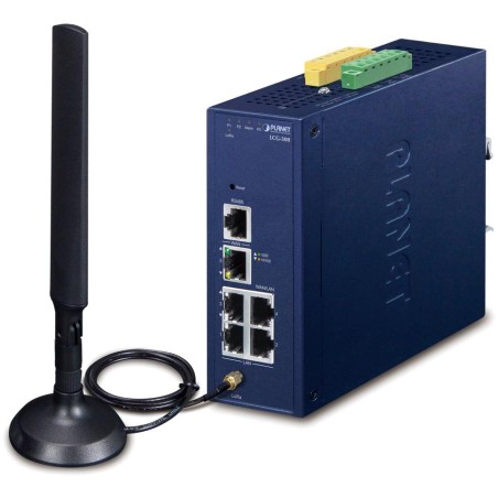 Planet LCG-300 IoT LoRaWAN průmyslová brána, 5x LAN 1Gb, DIN, IP30, -40/+75C, 9-54VDC