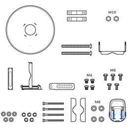 Ubiquiti UISP Dish - parabolická anténa, 5-6 GHz, zisk 30 dBi, pro Wave MLO5, airFiber 5XHD, Rocket 5AC Prism
