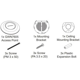 Grandstream GWN7605 přístupový bod, Dual Band, 2x RJ45 Gbps, 802.3af, 802.3at