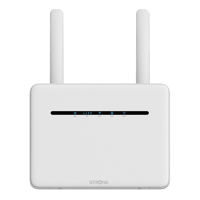 STRONG 4G+ LTE router 1200/ Wi-Fi standard 802.11a/b/g/n/ac/ 1200 Mbit/s/ 2,4GHz a 5GHz/ 4x LAN/ 1x SIM/ bílý