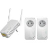 Zestaw STRONG 3 adapterów Powerline WF 600 TRI FR/ Powerline 600 Mbit/s/ Wi-Fi 300 Mbit/s/ 2x LAN/ biały