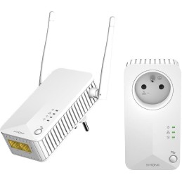 STRONG sada 2 adaptérů Powerline WF 600 DUO FR/ Powerline 600 Mbit/s/ Wi-Fi 300 Mbit/s/ 2x LAN/ bílý