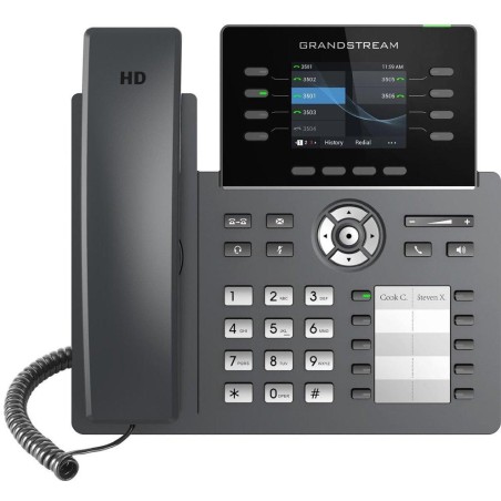 Grandstream GRP2634/ VoIP telefon/ 2,8" barevný display/ 4x SIP/ 2x LAN/ 1x USB/ PoE/ WiFi/ BT/ GDMS