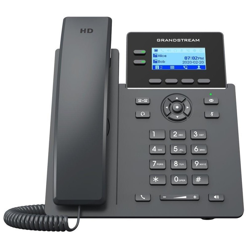 Grandstream GRP2602G VoIP telefon, 4x SIP, grafický podsvícený 2,21" displej, 2x Gbps RJ45, PoE