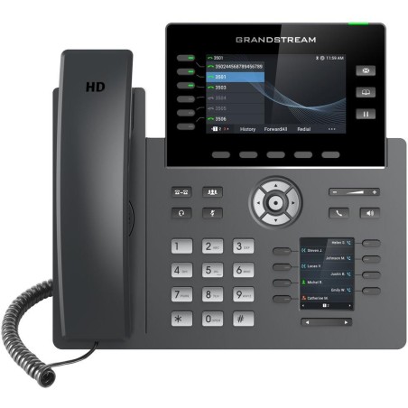 Grandstream GRP2616 VoIP telefon, 6x SIP, barevný 4,3" displej, 2x Gbps RJ45, PoE, DualBand WiFi, BT, 1x USB