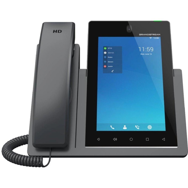 Grandstream GXV3470 VoIP telefon, 16x SIP, barevný dotykový 7" displej, PoE, DualBand WiFi, BT. USB