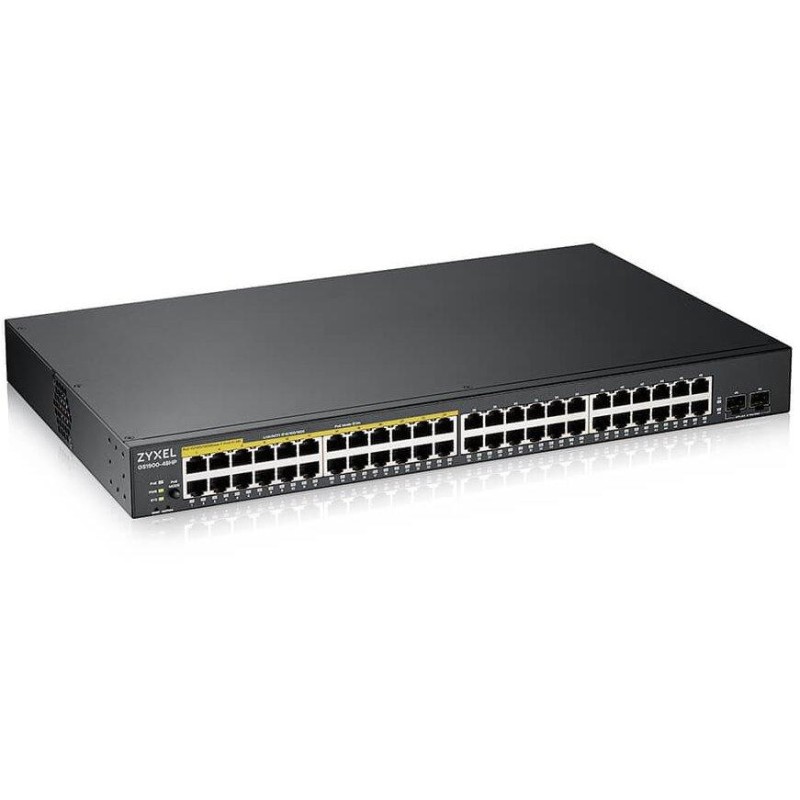 ZyXEL GS1900-48HPv2, 48-port GbE L2 Smart Switch, 170 Watt, rackmount
