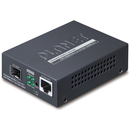 Planet GT-915A konvertor 10/100/1000 Base-T / miniGBIC SFP, Web mng., OAM, SNMP, LFP/LLCF