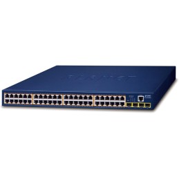 Planet GS-4210-48P4S L2 switch, 48x1Gb, 4x1Gb SFP, 48x PoE 802.3at 600W, QoS
