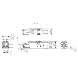 Solarix Konektor MPTL univerzální RJ45 CAT6 STP samořezný SXRJ45-6-STP-BK-SA