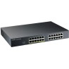 ZyXEL GS1915-24EP, 24-port GbE, 12 port PoE, 130 Watt 802.3at, rackmount, Smart hybrid mode Switch, standalone or Nebula